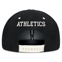 Casquette structurée à fermeture snapback Nike Athletics Pro en velours côtelé noir pour homme