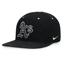 Men's Nike  Black Athletics Pro Corduroy Structured Snapback Hat