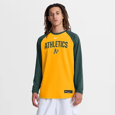 Sweat-shirt raglan Dri-FIT Nike Gold Athletics Authentic Collection pour homme