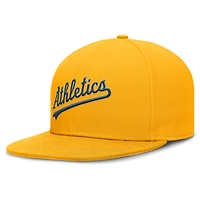 Casquette Nike Athletics verte pour homme, logo Wordmark Dri-FIT, visière ronde, coupe ajustée