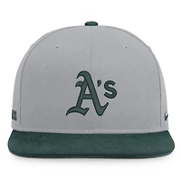 Men's Nike Gray/Green Athletics Primetime Pro Dri-FIT Snapback Hat