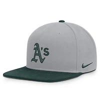 Men's Nike Gray/Green Athletics Primetime Pro Dri-FIT Snapback Hat