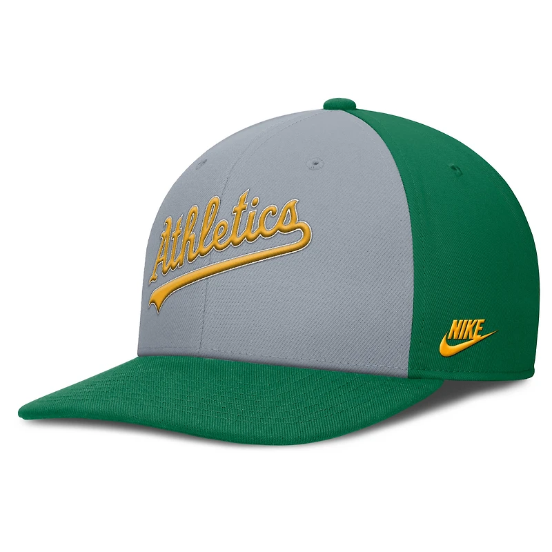 Men's Nike Gray/Green Athletics Pro Performance Snapback Hat