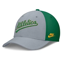 Casquette Nike Athletics Rise Swoosh Performance Flex grise/verte pour homme