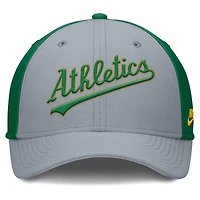 Casquette Nike Athletics Rise Swoosh Performance Flex grise/verte pour homme