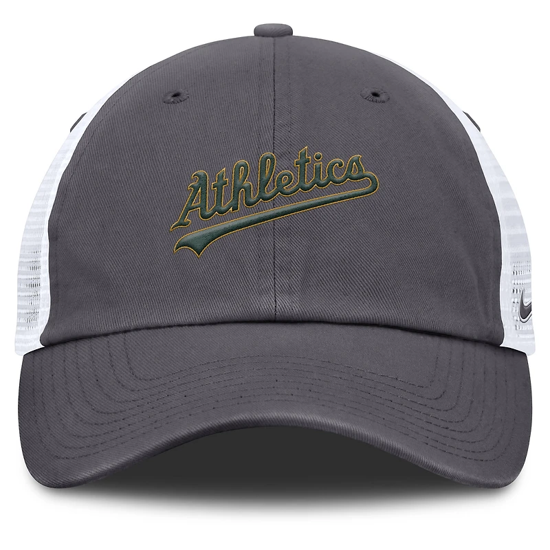 Men's Nike Gray Athletics Wordmark Club Adjustable Trucker Hat