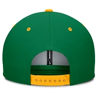 Casquette Nike Athletics Cooperstown Collection Pro Dri-FIT Snapback Vert/Or pour Homme