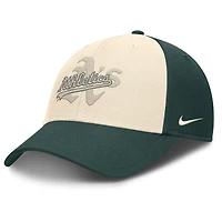 Casquette ajustable Nike Athletics Statement Club Performance pour homme, verte/naturelle