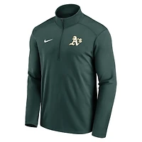 Haut Nike Athletics Agility Pacer Performance à demi-zip vert pour homme