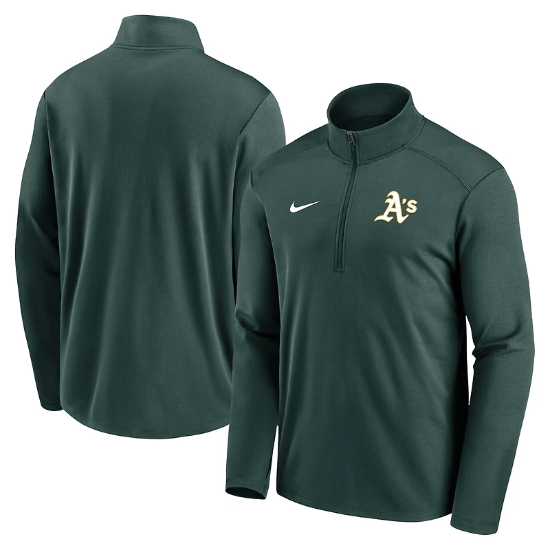 Haut Nike Athletics Agility Pacer Performance à demi-zip vert pour homme