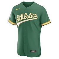 Maillot authentique alternatif vert Nike Athletics pour homme
