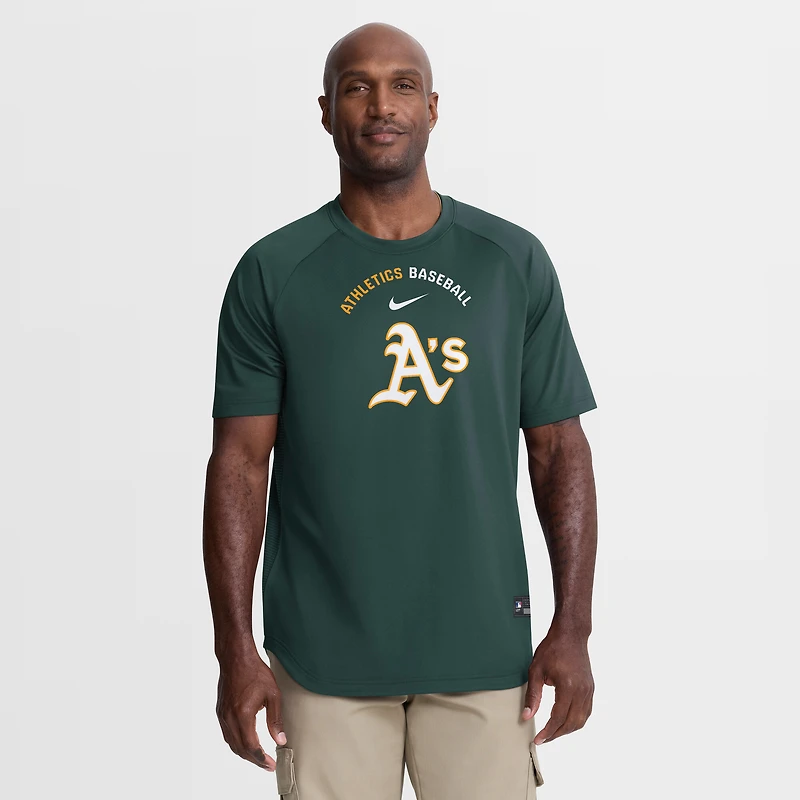 Haut raglan d'entraînement d'avant-match Nike Athletics Authentic Collection vert pour homme