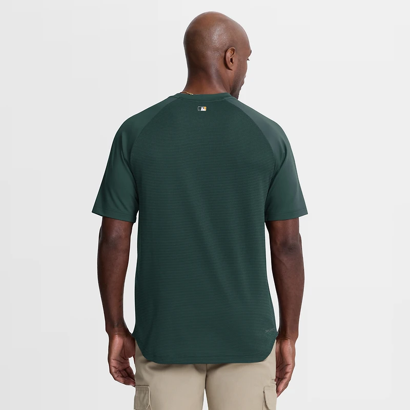Men's Nike Green Athletics Authentic Collection Batting Practice Pre-Game Raglan Dri-FIT Top