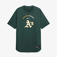 Men's Nike Green Athletics Authentic Collection Batting Practice Pre-Game Raglan Dri-FIT Top