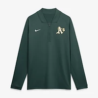Men's Nike Green Athletics Authentic Collection Dri-FIT Raglan Half-Zip Pullover