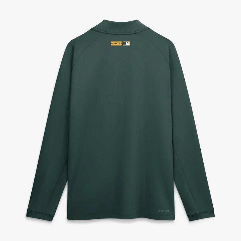Men's Nike Green Athletics Authentic Collection Dri-FIT Raglan Half-Zip Pullover