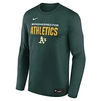 Men's Nike Green Athletics Authentic Collection Legend Dri-FIT Long Sleeve T-Shirt