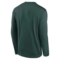Men's Nike Green Athletics Authentic Collection Legend Dri-FIT Long Sleeve T-Shirt