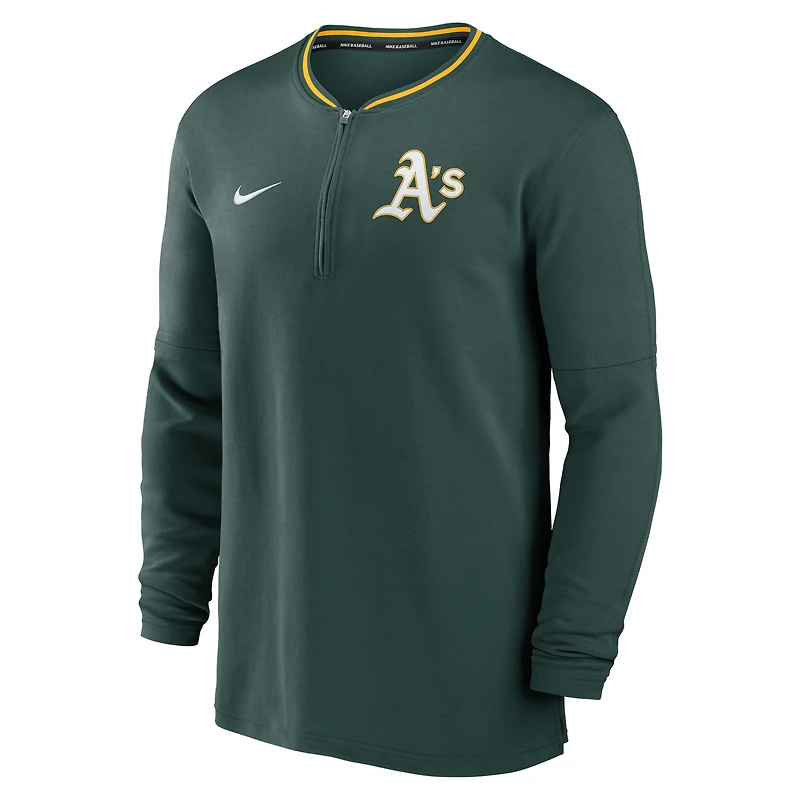 Haut demi-zippé Nike Green Athletics Authentic Collection Performance pour homme