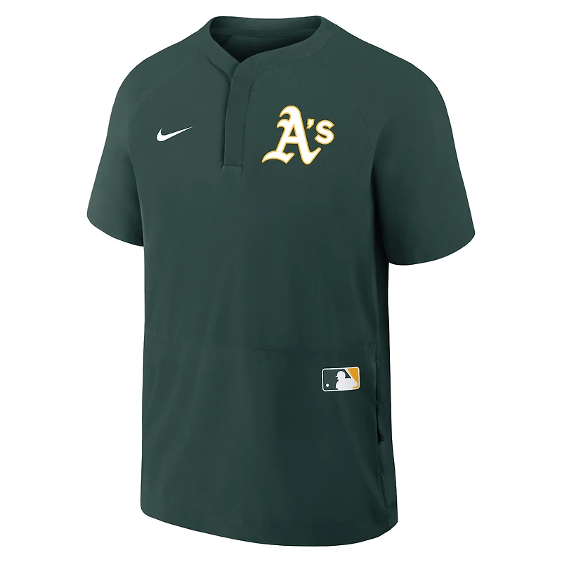 Coupe-vent à manches courtes raglan Nike Green Athletics Authentic Collection pour homme