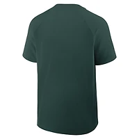 Coupe-vent à manches courtes raglan Nike Green Athletics Authentic Collection pour homme