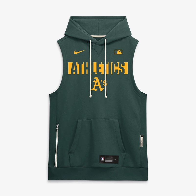 Sweat à capuche sans manches Nike Athletics Authentic Collection Standard Issue Dri-FIT pour homme, vert.
