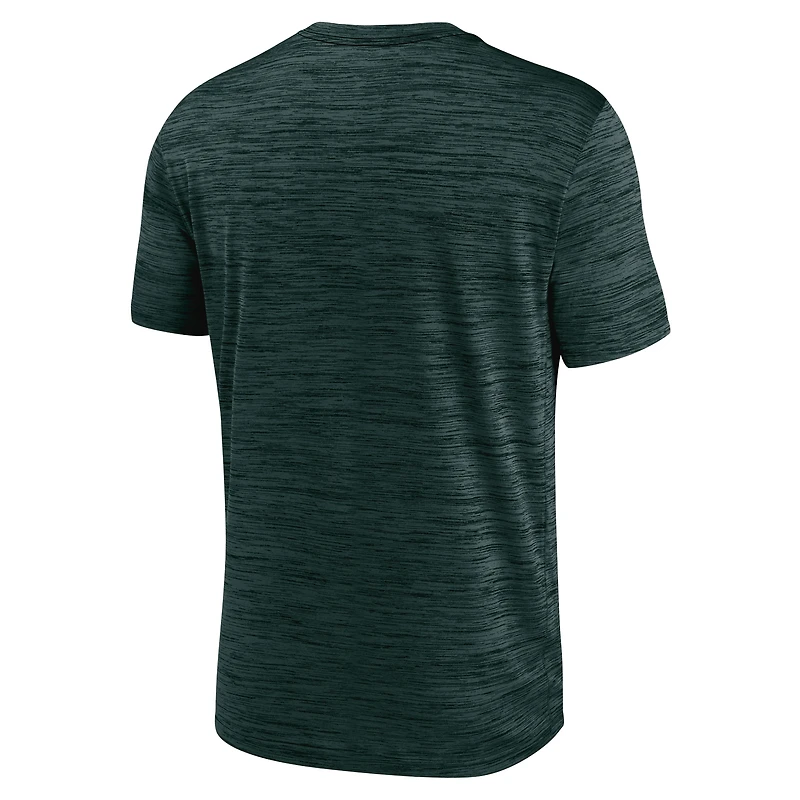 Men's Nike Green Athletics Logo Velocity Performance T-Shirt
