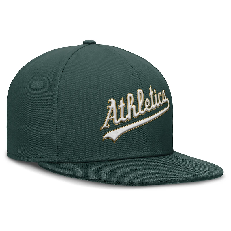 Casquette ajustée Nike Athletics True Performance pour homme, verte