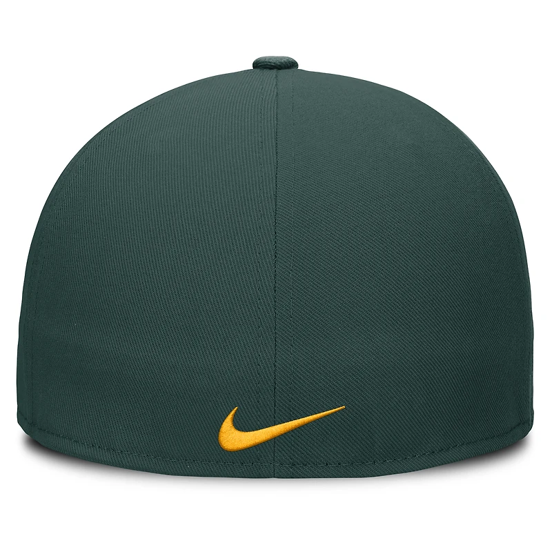 Casquette ajustée Nike Athletics True Performance pour homme, verte