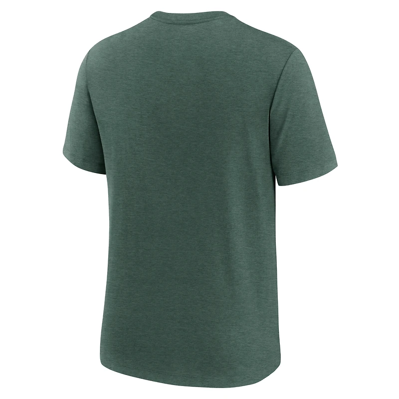 T-shirt Nike vert chiné Athletics Tri-Blend pour homme