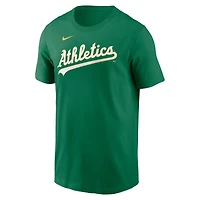 T-shirt Nike Jacob Wilson Athletics Fuse vert pour homme avec nom et numéro