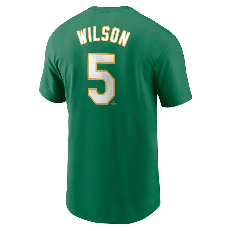 Men's Nike Jacob Wilson Green Athletics Fuse Name & Number T-Shirt