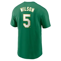 Men's Nike Jacob Wilson Green Athletics Fuse Name & Number T-Shirt