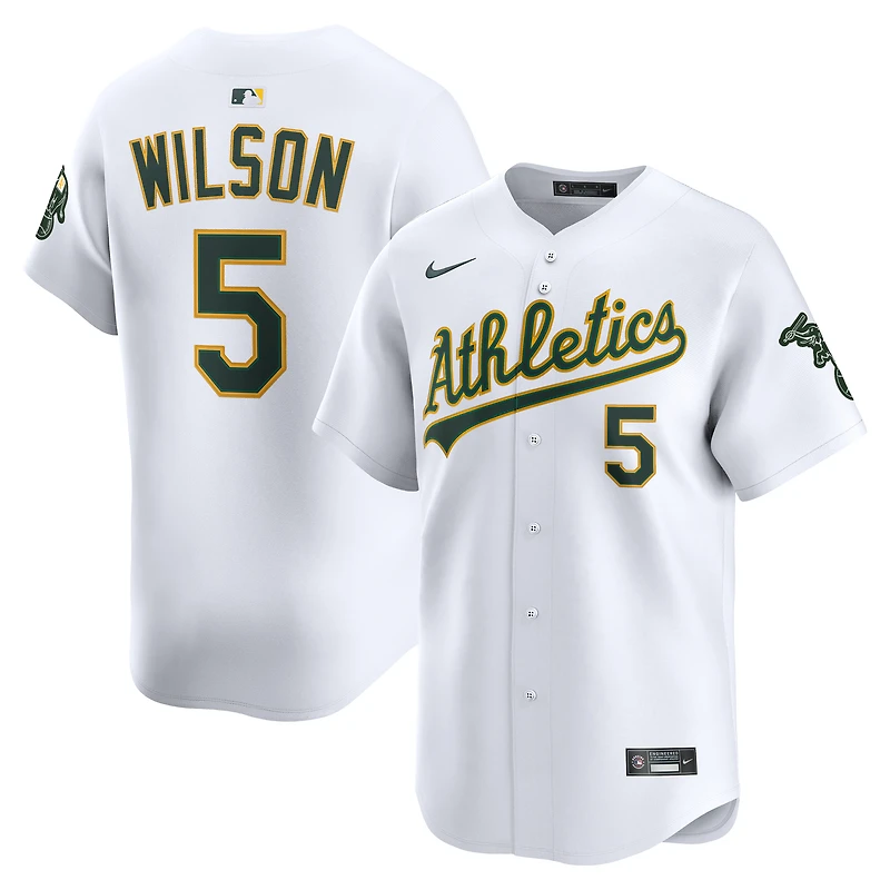 Men's Nike Jacob Wilson White Athletics Home Limited Player Jersey