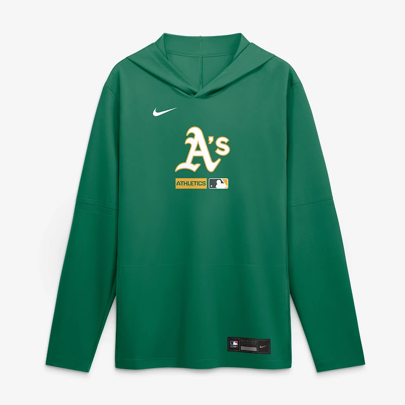 Men's Nike Kelly Green Athletics Authentic Collection Dri-FIT Long Sleeve Hooded T-Shirt