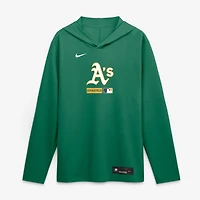 Men's Nike Kelly Green Athletics Authentic Collection Dri-FIT Long Sleeve Hooded T-Shirt