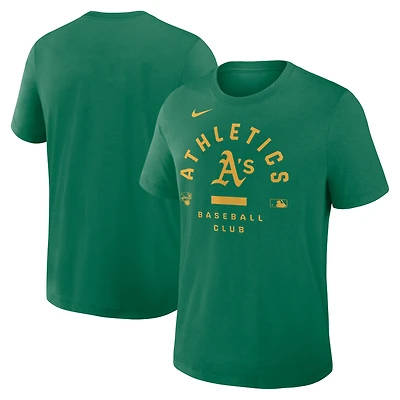 T-shirt Nike Athletics Authentic Collection Early Work Tri-Blend Dri-FIT pour homme, vert Kelly