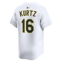 Men's Nike Nick Kurtz White Athletics Home Limited Player Jersey