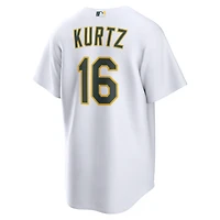 Men's Nike Nick Kurtz White Athletics Home Replica Jersey