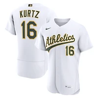 Men's Nike Nick Kurtz Green Athletics Alternate MLB Awards Authentic Jersey