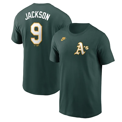 T-shirt Nike pour homme avec nom et numéro Reggie Jackson Athletics Fuse vert