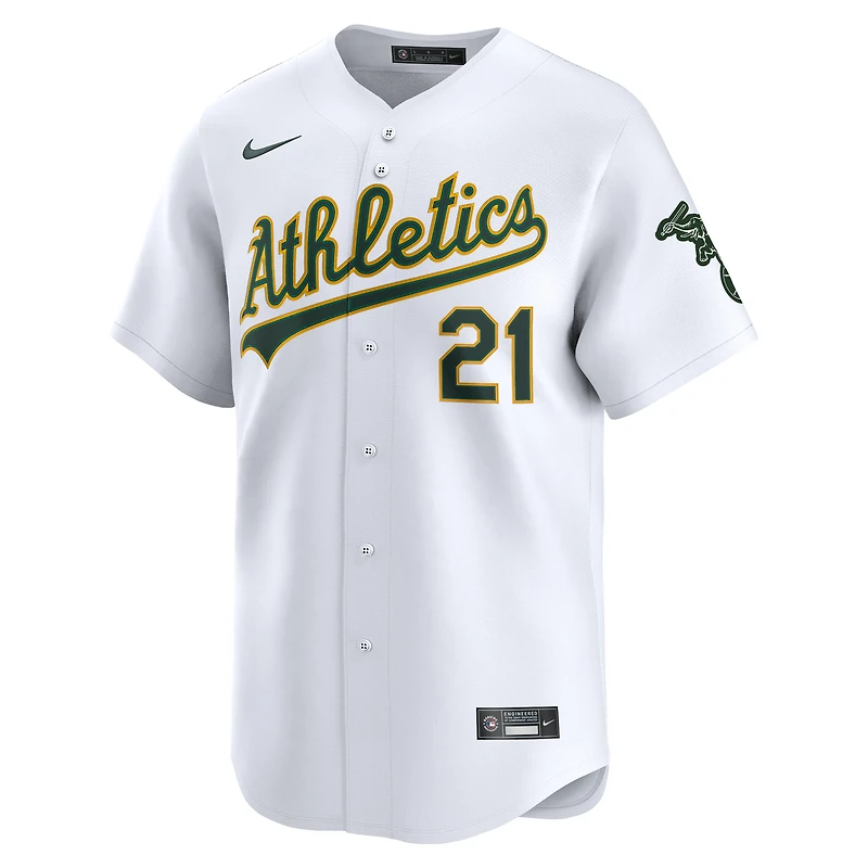 Men's Nike Tyler Soderstrom White Athletics Home Limited Player Jersey