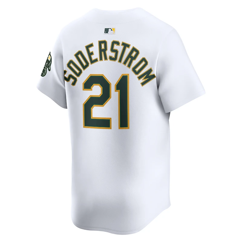 Men's Nike Tyler Soderstrom White Athletics Home Limited Player Jersey