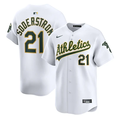 Men's Nike Tyler Soderstrom White Athletics Home Limited Player Jersey