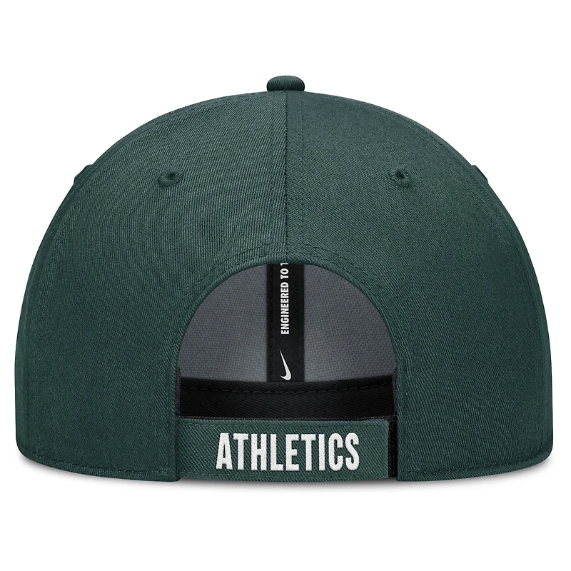Men's Nike White/Green Athletics Club Performance Adjustable Hat