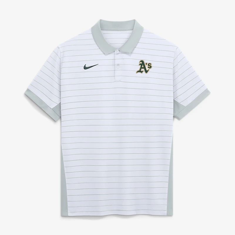 Polo rayé Victory Dri-FIT Nike Athletics Authentic Collection pour homme, blanc