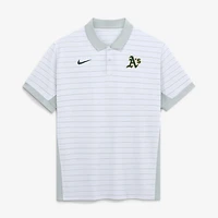 Polo rayé Victory Dri-FIT Nike Athletics Authentic Collection pour homme, blanc