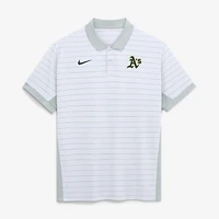 Polo rayé Victory Dri-FIT Nike Athletics Authentic Collection pour homme, blanc