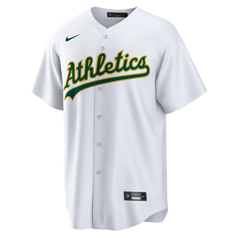 Men's Nike White Athletics Home Blank Replica Jersey