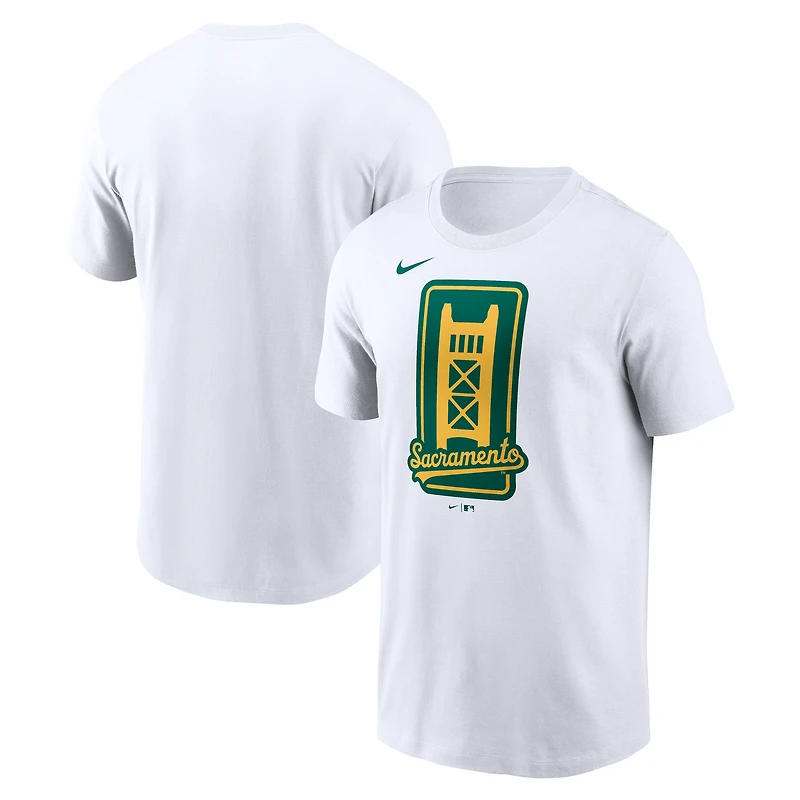 T-shirt Nike MLB en coton pour homme, modèle Oak A 10A, TEEMENSCR N199-10A-FZ-HV2